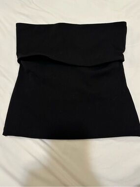 Black Tube Top with Mid-Slit